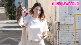 Kendall Jenner Is Asked About 818 Tequila amp Devin Booker Before Waving Goodbye To Paparazzi 22521 [upl. by Biancha]