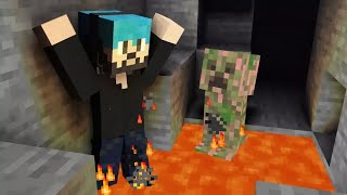 Minecraft lava rises but it will give you anxiety [upl. by Atsocal]