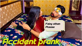 Accident prank on wife 🤕  She got emotional 😭prank on wife [upl. by Acilejna]