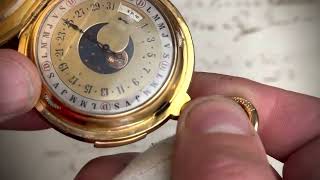 Double Sided Triple Calendar amp Quarter Repeating Pocket Watch [upl. by Spiegleman]