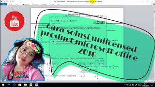 Cara Mengatasi Unlicensed Product Microsoft Office word atau Powerpoint 2010 Tools Eror [upl. by Nabal804]