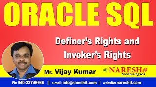 Definer’s Rights and Invoker’s Rights in PLSQL  Oracle PLSQL Tutorial Videos  MrVijay Kumar [upl. by Nivlen965]