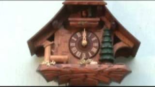 Chalet Cuckoo Clock with Curved Roof Dold Uhren Model 160 [upl. by Aleirbag]