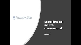 Equilibrio nel Mercato Concorrenziale [upl. by Orazal916]