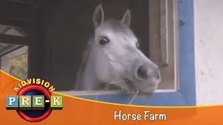 Horse Farm  Virtual Field Trip  KidVision PreK [upl. by Woolson]