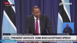 president of botswana speech Advocate Duma Boko [upl. by Weber220]