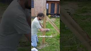 Installation d’une clôture champêtre autour du jardin  🌳 cloture jardin nature [upl. by Otreblide]