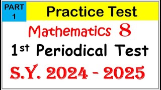 Tagalog First periodical test math8 periodicaltest firstquarter factoringpolynomials PART I [upl. by Adrianna]