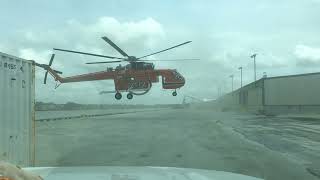 Skycrane Landing at the docks in Savannah Georgia [upl. by Faxen401]