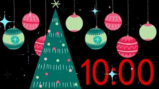 Vintage 10 Minute Christmas Countdown Timer for Classroom Home Work and Games [upl. by Casmey]