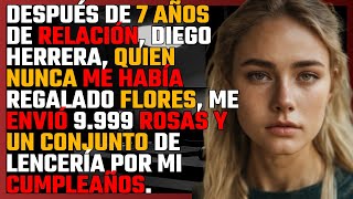 Después de 7 AÑOS de relación DIEGO quien NUNCA me había REGALADO FLORES me envió 9999 ROSAS [upl. by Cosenza]