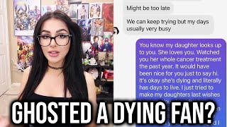 SSSniperWolf Exposed For Ghosting Dying Fan [upl. by Yttig]