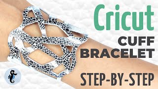 Beautiful Leather Cuff Tutorial  Cricut Leather Bracelet with SVG [upl. by Nirrok]