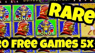 SO RARE TO GET THIS BONUS  HIGH LIMIT PHARAOHS FORTUNE HIGH LIMIT 20 FREE SPINS 5X [upl. by Ainit188]