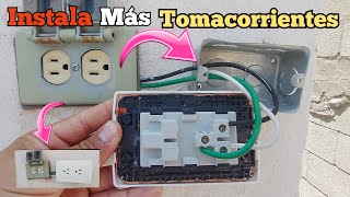 Como Conectar Un Tomacorriente Desde Otro Tomacorriente [upl. by Dlarrej]