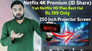 Netflix ID Share 4K Premium Subscription Vs HD Plans  Netflix HD Plans Quality on 50 Inch Smart TV [upl. by Aihseyt]