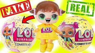 Fake LOL Surprise Dolls vs Real Lil Sisters and NEW Series 3 Pets Opening Wave 2 [upl. by Kiki817]