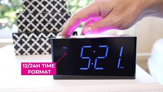 SUPER LOUD Sonic Bomb Alarm Clock with Bed Shaker  UK Version SBB500SS Geemarc Alarm Vibration Demo [upl. by Darelle199]