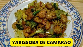 YAKISSOBA DE CAMARÃO  SIMPLES E FÁCIL ✔️ [upl. by Aicetel695]