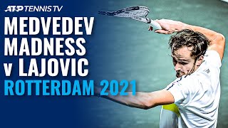 Daniil Medvedev Madness in Defeat to Lajovic 😬  Rotterdam 2021 [upl. by Costello]