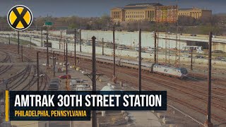 Trains Around Philadelphias 30th Street Station [upl. by Ephrayim652]