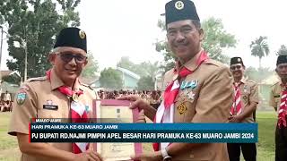 PJ BUPATI RD NAJMI PIMPIN APEL BESAR HARI PRAMUKA KE 63 MUARO JAMBI 2024 [upl. by Isus]