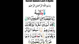 Surah Qalam last 3 ayat islam islamic [upl. by Scurlock]