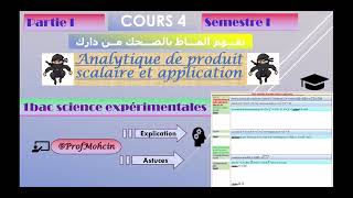 analytique de produit scalaire et applications [upl. by Aicenaj680]