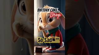 🐰Cute rabbit Benny Very sad Birthday Cake Drops 😭🎂 cute rabbit funny shorts trendingshorts [upl. by Dib]