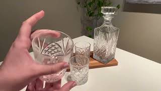 Godinger Dublin Whiskey Decanter Bar Set with 4 Old Fashioned Glasses Review [upl. by Nojel]