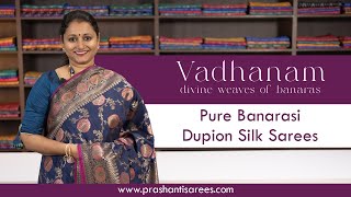 Pure Banarasi Dupion Silk Sarees  Prashanti  13 september 2023 [upl. by Ecienahs]