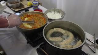 Starkville chef prepares seafood sausage in Mississippi seafood cookoff [upl. by Karina]