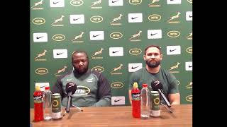 Interview Ox Nche and Cobus Reinach Ahead of Springboks v Wallabies [upl. by Giltzow158]