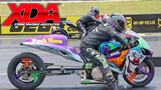 TOP 10 STREET BIKES AND DRAG BIKES MOTORCYCLE DRAG RACING XDA RACING EXCITEMENT AT TOP IHRA TRACK [upl. by Ynohtnaed53]