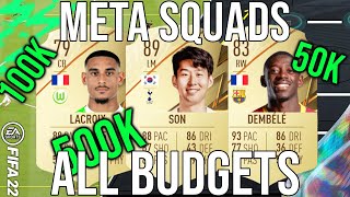 FIFA 22  Best META Starter Squads For All Budgets 50k  100k  150k  250k  500 [upl. by Cirdes]