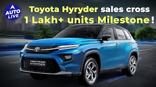 Toyota Urban Cruiser Hyryder 1 Lakh units strong  Auto Live [upl. by Zoi138]