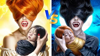 One Colored Makeover Challenge Vampire Day vs Vampire Night [upl. by Sarita]