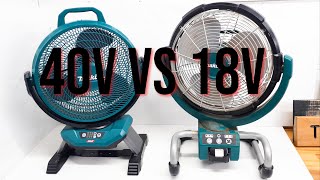 Makita 40v Fan Review Makita 40v 13quot Fan Vs Makita 18v 13quot Fan [upl. by Valerle198]