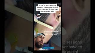 Men’s laser hair removal ytshort ytshorts short shortvideo laserhair drewzcutz [upl. by Nonnairb]