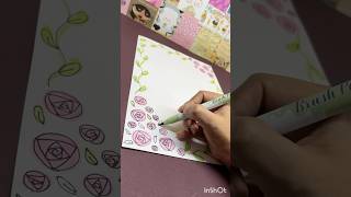 Easy Page decoration  page border  brush pens border  easy page border  page design  decoration [upl. by Atims]