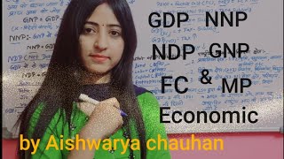 GDP GNP NNP NDP FC and MP  Economic  all competitive exams  Aishwarya chauhan [upl. by Ayiak]