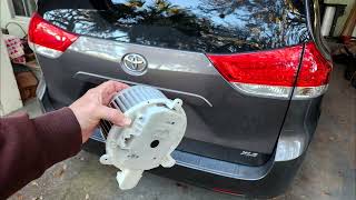 Toyota Sienna ACHeater Fan Easy Fix Replace 871030C051 HVAC Blower Motor works 20082020 Sequoia [upl. by Buyers657]