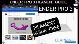 ENDER 3 PRO  PRINT YOUR FILAMENT GUIDE  FREE [upl. by Luz139]