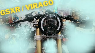 Putting a Sportbike Front end on a 40yr old Motorcycle  Yamaha Virago Build Ep5 [upl. by Mcclary]