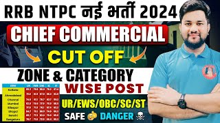 RRB NTPC CUT OFF  ZONE WISE VACANCY 2024  CHIEF COMMERCIAL  CATEGORY WISE POST  BEST  SAFE ZONE [upl. by Caryn]