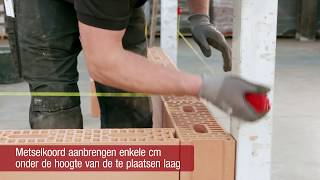 Verwerkingsadvies Porotherm Dryfix  Stap 5 Opgaand metselwerk [upl. by Ssidnak174]