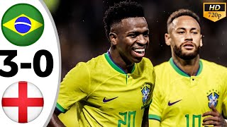 Brasil vs England 30  All Goals amp Highlights 2024 [upl. by Hanikas815]