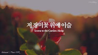 새찬송가 442장 저 장미꽃 위에 이슬 Piano MR  I come to the garden alone Piano instrumental [upl. by Otrebire]