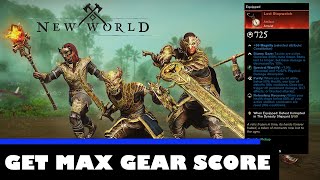 Best Ways to Hit Max Gear Score  New World Aeternum [upl. by Solotsopa]