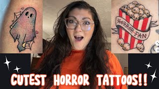 Reacting to INSANELY GOOD Halloween tattoos [upl. by Egdirdle]